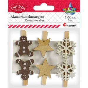 Klamerka drewniana Titanum Zima, 1szt